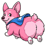 Butt Wiggle corgi character from Golfing Corgis